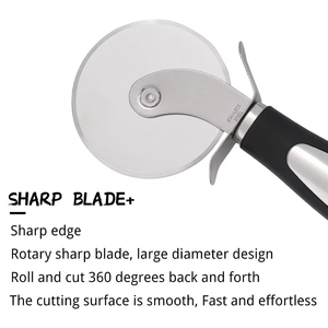 Cortador de Pizza de Acero Inoxidable al por Mayor, Cuchillo Doméstico de Rueda Única para Tartas, Gofres y Galletas - Product Image 4