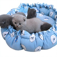 Vente en gros usine : Lits pour animaux toutes saisons, tapis double usage en forme de citrouille pour chats et chiens, maisons pour animaux en polyester (Teddy, Chinchilla)