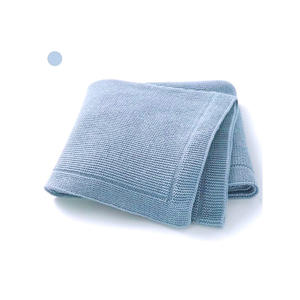 柔らかいオーガニックコットンニットベビーニット毛布タオルショール新生児冬シーズン - Product Image 1