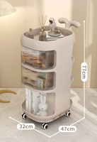 Étagère de rangement pour poussette à 3 niveaux, grande capacité, multi-couches, transparente, amovible, pour les fournitures et les collations de bébé