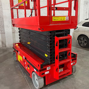 Gunting Lift Keselamatan pria, Platform kerja yang ditinggikan seluler elektrik hidrolik <span class=keywords><strong>6m</strong></span>-14m untuk penjualan - Product Image 3