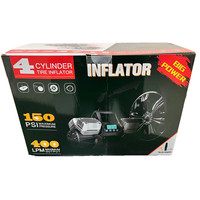 4 Cylinder Tyre Inflator Heavy Duty 12V 400 L/m Car Tyre Inflator 200 PSI Air Compressor for 4X4 RV SUV