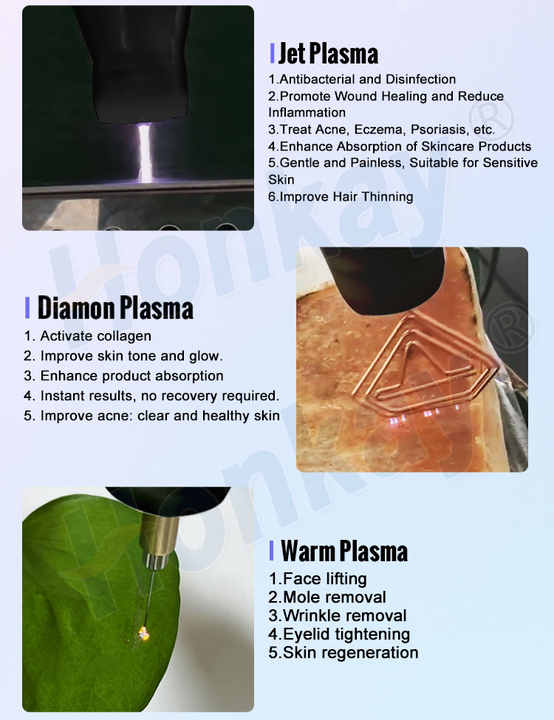 2025 Face Lifting 9 Probes Types Ance Removal Lifting Facial Skin Rejuvenation 9 in 1 Cold Plasma Machine