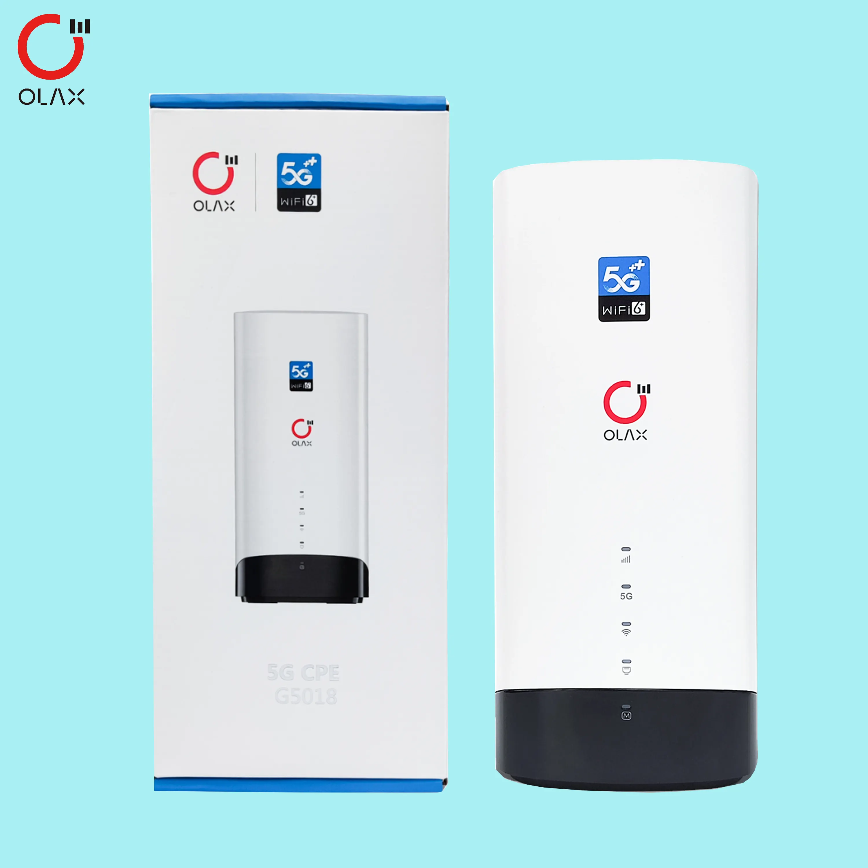 Olax G5018 5G CPE 라우터 WiFi6 5g 실내 모뎀 5g SIM 카드 슬롯이있는 와이파이 라우터