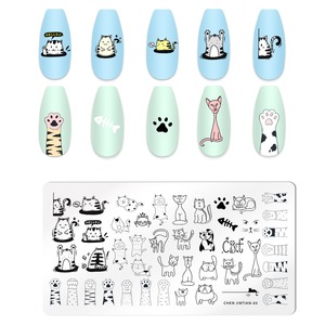 Plaque de tamponnage pour ongles en acier inoxydable, motif cœur, feuille, serpent, papillon, outil de manucure pour transfert d'images - Product Image 5