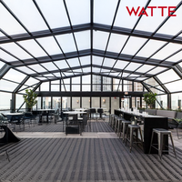 Système de fenêtre de toit rétractable moderne pour terrasse extérieure, restaurant, piscine, étanche, en aluminium, protection UV, thermique