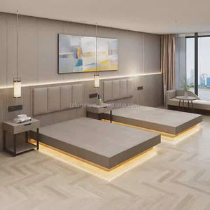 ชุดเฟอร์นิเจอร์ห้องนอนโรงแรม 3 ดาว สไตล์โมเดิร์น ราคาประหยัด โครงเตียงคิงไซส์หุ้มเบาะไม้แข็งแรง พร้อมหัวเตียงและโต๊ะข้างเตียง - Product Image 6