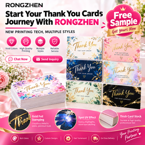 Carte <span class=keywords><strong>de</strong></span> remerciement personnalisée avec impression en relief et vernis sélectif UV, en carton épais, avec code QR, insert d'emballage pour la promotion des petites entreprises - Product Image 6