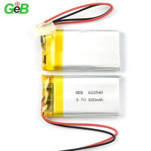 Удобная в использовании небольшая перезаряжаемая литий-полимерная батарея высокой мощности 602540 3,7 в 600 мАч - Product Image 3