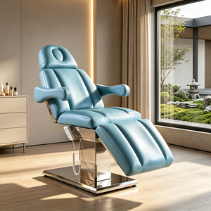 Superbe mobilier de salon moderne neuf d'usine, lit de soin électrique à 3/4 moteurs, fauteuil de spa, table de massage réglable en hauteur en PU - Product Image 2
