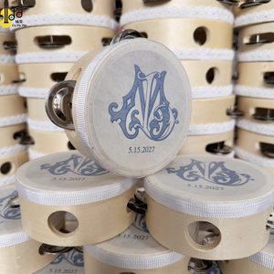 กลองแทมบูรีนขนาดเล็กสำหรับงานแต่งงาน กลองแทมบูรีนงานแต่งงานแบบกำหนดเอง ขนาด 4 นิ้ว เส้นผ่านศูนย์กลาง 10 ซม. กลองมือถือ ราคาสำหรับเด็ก โบสถ์ - Product Image 6