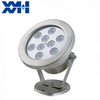 Lumière de fontaine LED en acier inoxydable, contrôle RGB DMX512 sous-marin pour piscine paysagère
