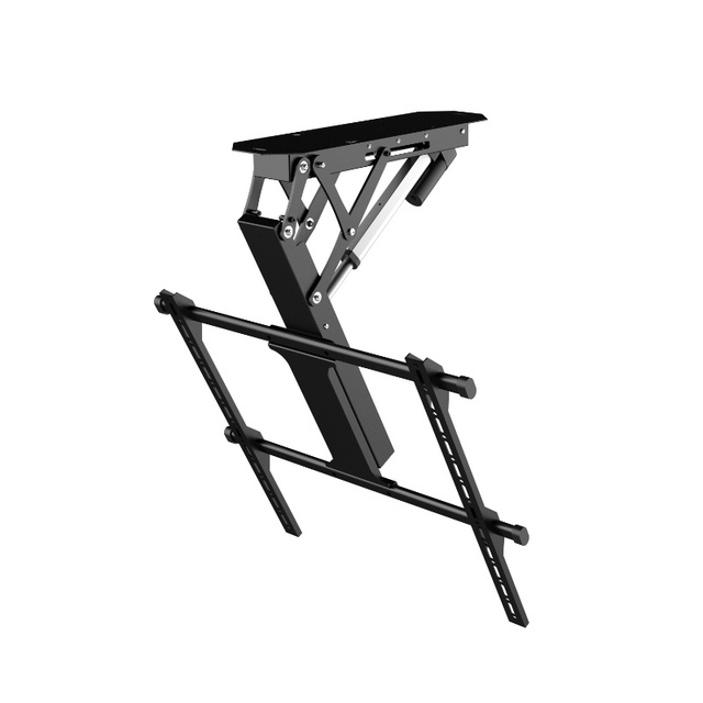 Heavy Duty Motorized Flip Down Big Size TV Ceiling Mount Remote Control Ceiling Electric 50 90 Inch Folding
