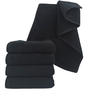 Toallas Personalizadas con Logotipo, al por Mayor, Negras, de Algodón Puro, Resistentes a la Decoloración y a las Manchas, para Peluquería y Salón de Belleza - Product Image 4