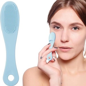 Cepillo de silicona para limpieza facial con soporte para colgar, para limpieza profunda de poros y eliminación de puntos negros - Product Image 2