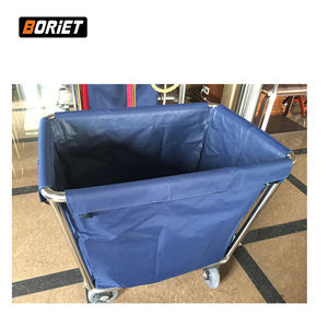 Carrito de Lavandería de Acero Inoxidable Boriet, Diseño Moderno, 4 Ruedas, para Hotel, Hospital, Escuela, Comedor, Sala de Estar - Product Image 1