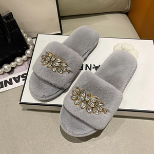 Chaussons en TPR de haute qualité pour femmes, pantoufles en fourrure, chaussons tendance, chaussons d'extérieur, chaussons chauds de haute qualité - Product Image 4