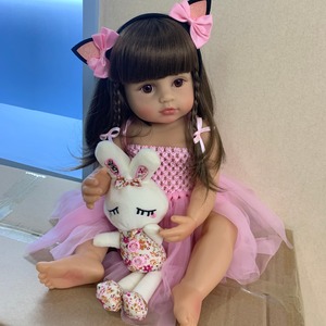 Muñeca Bebé <span class=keywords><strong>Reborn</strong></span> NPK Original de 55 cm, Niña Pequeña, Princesa Rosa, Juguete de Baño, Muñeca de Silicona de Cuerpo Completo <span class=keywords><strong>Muy</strong></span> Suave - Product Image 5