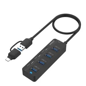 ขายส่งแล็ปท็อป 7 in 2 สําหรับสถานีเชื่อมต่อโทรศัพท์มือถือ USB Type C Hub 5Gbps USB3.0