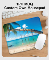 Tapis de souris personnalisé pour la plage Tapis de bureau imperméable en tissu polyester Tapis de jeu Tapis de bureau Tapis de souris à sublimation