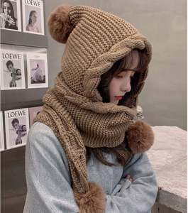 Conjunto de Gorro, Bufanda y Guantes de Punto Cálidos, Unisex, Resistentes al Viento, para Invierno, para Ciclismo, Fiestas, con Diseño Navideño - Product Image 6