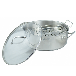 Olla para Sopa y <span class=keywords><strong>Vaporera</strong></span> de Acero Inoxidable de Una Sola Capa con Tapa de Vidrio para Restaurantes - Product Image 2