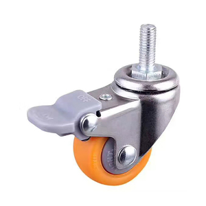 1,25 pulgadas cromo rollo TPE Mini deber rueda giratoria con freno - Product Image 3