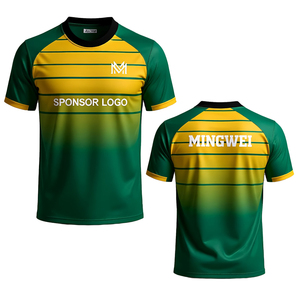 Unisex Breathable Crew Neck Sublimation Printed Soccer Jersey T-Shirt Sports Team Apparel 100% Polyester Short Sleeve Custom