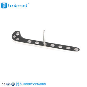 2.7mm pelat kompresi dokter hewan SS <span class=keywords><strong>Distal</strong></span> <span class=keywords><strong>Femoral</strong></span>, sistem implan hewan ortopedi plat tulang hewan 10 lubang kiri - Product Image 4