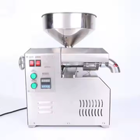Extracteur d'huile en acier inoxydable, mini-machine intelligente de contrôle de l'huile de graines de lin, extracteur d'huile d'olive entièrement automatique