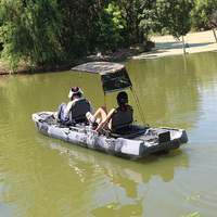 Kayak tandem modulaire double place de 14,9 pieds, à pédales avec moteur électrique, pour la pêche, homologué CE