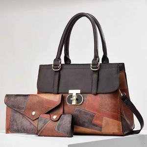 Großhandel große Kapazität Damen handtaschen <span class=keywords><strong>N</strong></span>ähen Farbe PU Leder Damen Taschen Hochwertige Vintage-Stil Damen Einkaufstaschen - Product Image 3