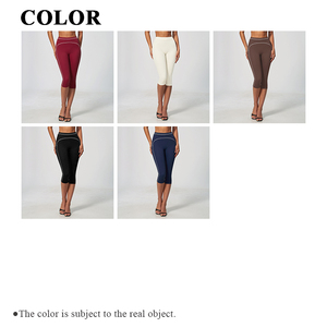 Nouveau pantalon de jogging pour femme, design à lignes contrastées, taille haute, coupe 7/8, <span class=keywords><strong>couleur</strong></span> pêche <span class=keywords><strong>miel</strong></span>, pour la course, le fitness et le yoga - Product Image 3