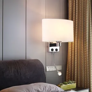 Hotel Led Headboard Reading Light Modern Bedside Adjustable Flexible USB Recessed Reading Light Room Hotel Wall Light