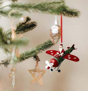 Adornos Colgantes de Navidad: Papá Noel, Alces y Aviones para Árbol de Navidad - Product Image 3