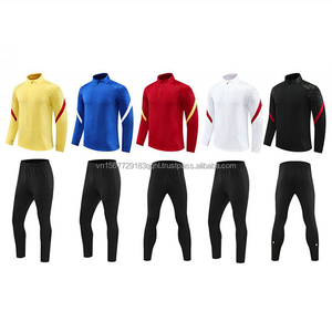 เสื้อฟุตบอลแขนยาวแบบซิปครึ่งตัว พิมพ์ลาย ระบายอากาศ ป้องกันรังสียูวี แห้งเร็ว ชุดเซ็ตสำหรับฝึกซ้อม ยูนิเซ็กซ์ เหมาะสำหรับวิ่งออกกำลังกายกลางแจ้ง - Product Image 2