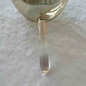 Main de Chakra de bol chantant en cristal de quartz cosmique avec produit de <span class=keywords><strong>creuset</strong></span> en silice à poignée verte - Product Image 3