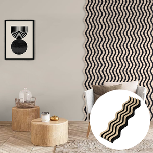 Legno e poliestere parete acustica <span class=keywords><strong>fai</strong></span> <span class=keywords><strong>da</strong></span> <span class=keywords><strong>te</strong></span> speciale forma irregolare pannelli di parete acustica a doghe per la decorazione della parete - Product Image 3