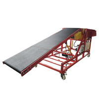 Convoyeur portable à 3 sections pour le chargement et le déchargement de sacs de 50kg Convoyeur de chargement de camion Châssis haut sans plate-forme de quai