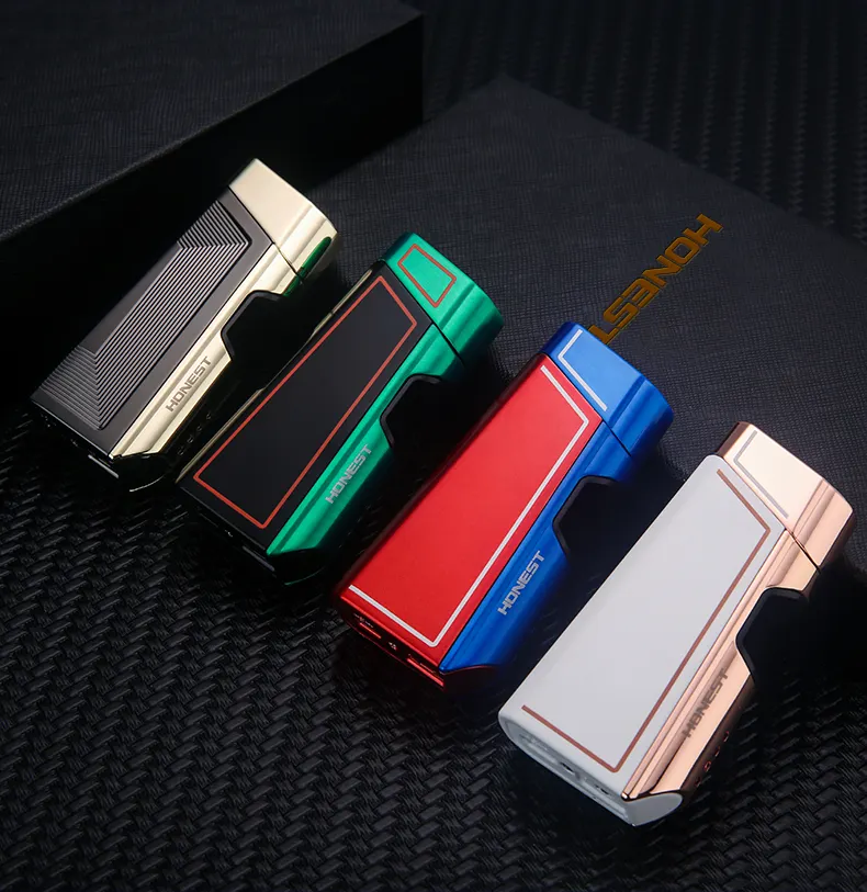 Hot Sale Windproof Custom Logos Mini Cigarette USB Electronic Double Arc Lighter