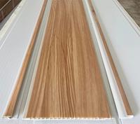 Nouveau design250mm largeur grain de bois pvc plafond marquage à chaud revêtement mural stratifié enduit