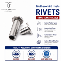 Rivets à tête plate personnalisés TianFang, mâles et femelles, en acier inoxydable 304, vis de fixation mère-enfant pour sacs en cuir