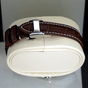 Montre à <span class=keywords><strong>quartz</strong></span> de haute qualité pour hommes avec bracelet en cuir Montre étanche à couverture inférieure transparente - Product Image 5
