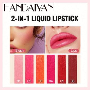 Brillo labial <span class=keywords><strong>Handaiyan</strong></span>, nuevo, 6 colores, labial líquido vegano, antiadherente, altamente pigmentado. - Product Image 4