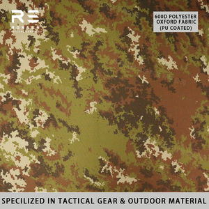 Italia Vegetato Woodland Camouflage Bedruckte 600D Polyester Oxford Stoff PU-beschichtete wasserdichte taktische Ausrüstung für den Außenbereich - Product Image 6
