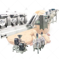 Ligne de production de beurre de cacahuètes et de tahini entièrement automatique haute efficacité en acier inoxydable SENYO avec pompe, torréfaction et décorticage
