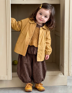 Conjunto de Ropa para Niña Estilo Coreano, Estilo Retro de Algodón Mezclado, Conjunto de Tres Piezas, Conjuntos de Ropa Infantil con Estilo Occidental - Product Image 4