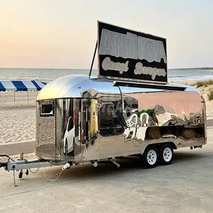 Chariot de restauration mobile pour frites et snacks, conforme aux normes européennes, idéal pour le camping en plein air et les événements professionnels - Product Image 1