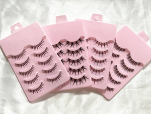 Faux cils de vison à bande complète 3D faits à la main nouveau spécial clair mince bande naturelle faux cils de <span class=keywords><strong>manga</strong></span> en soie - Product Image 5