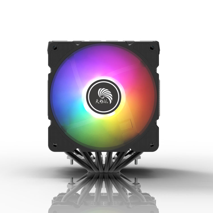 Новый дизайн, высококлассный заводской процессор с воздушным охлаждением ЦП, кулер с двойным вентилятором, двойная башня с верхней крышкой, 6 тепловых трубок ARGB